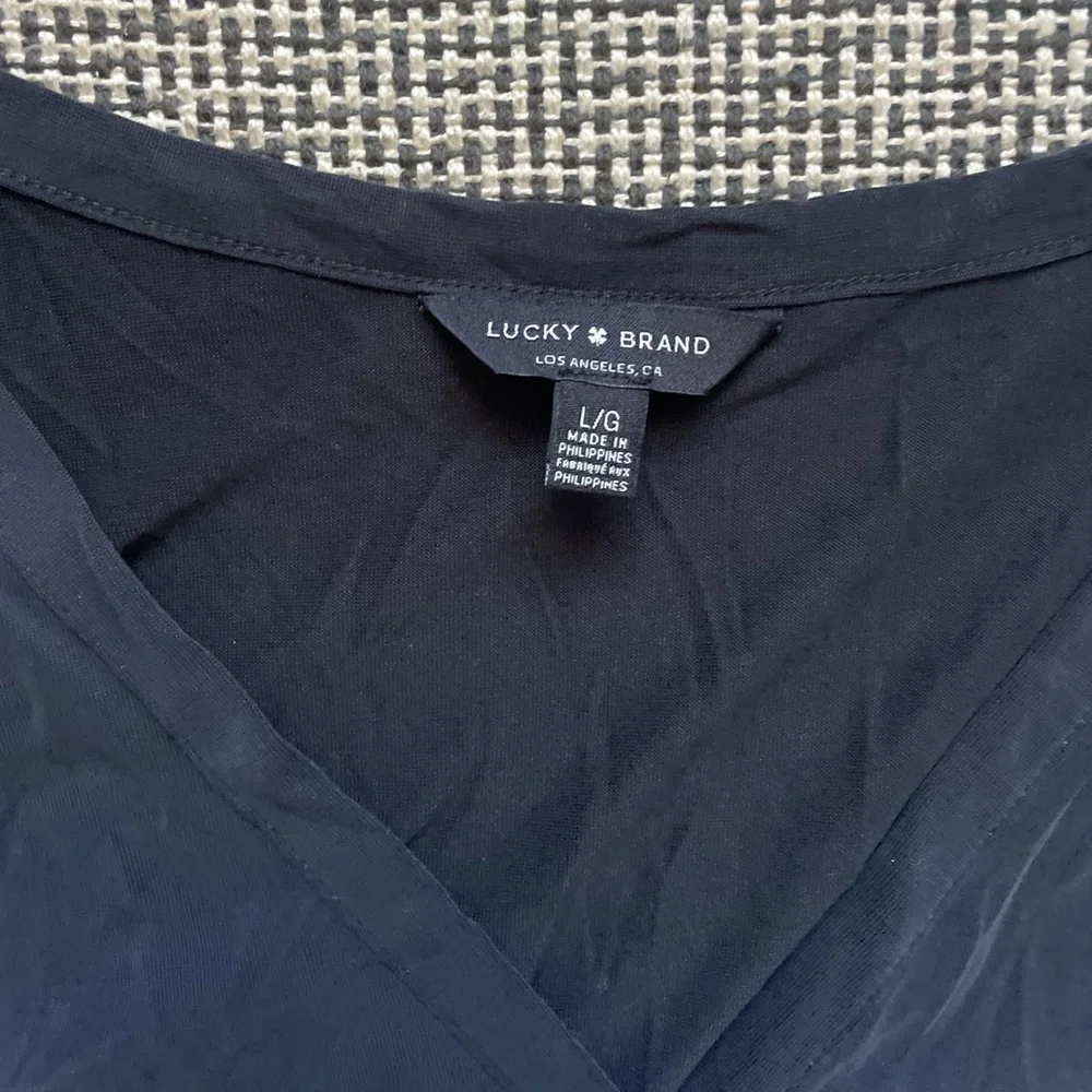 Lucky Brand Black Button-Down Shirt